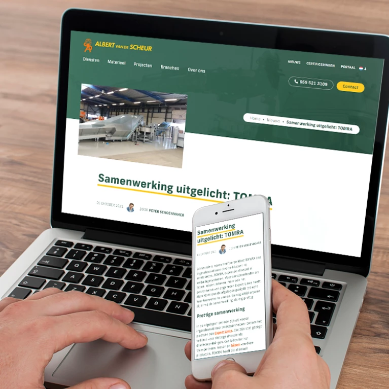 website voor Albert van de Scheur